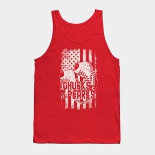 Vintage Chucks and Pearls American Flag Tank Top